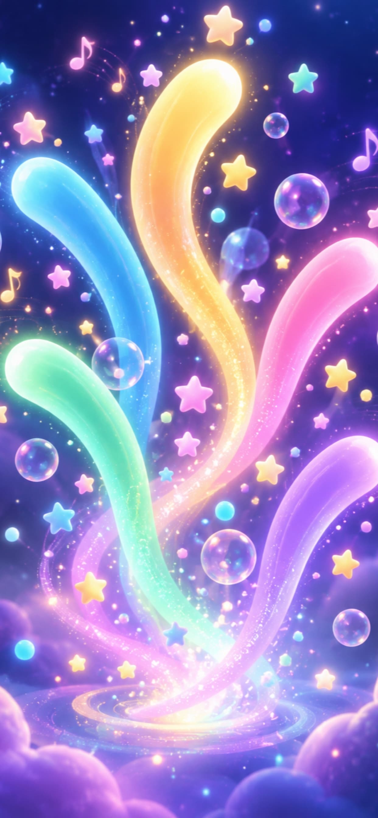 Slow-moving lights and occasional short melodies create a calm little world without scores or instructions to follow.